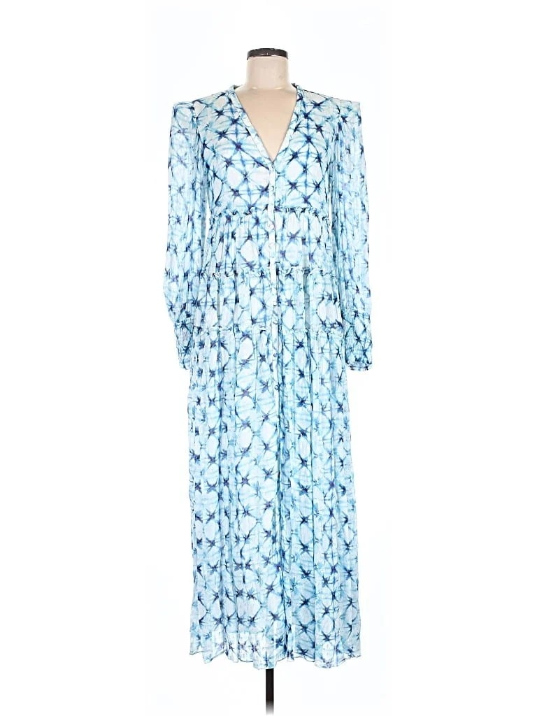 Rococo Sand Light Blue Tie-Dye Maxi Dress